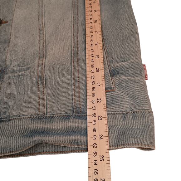 Brooklyn Cloth Men's Sherpa Lined Denim Truckers Blue Jean Jacket Size Small - Picture 8 of 9